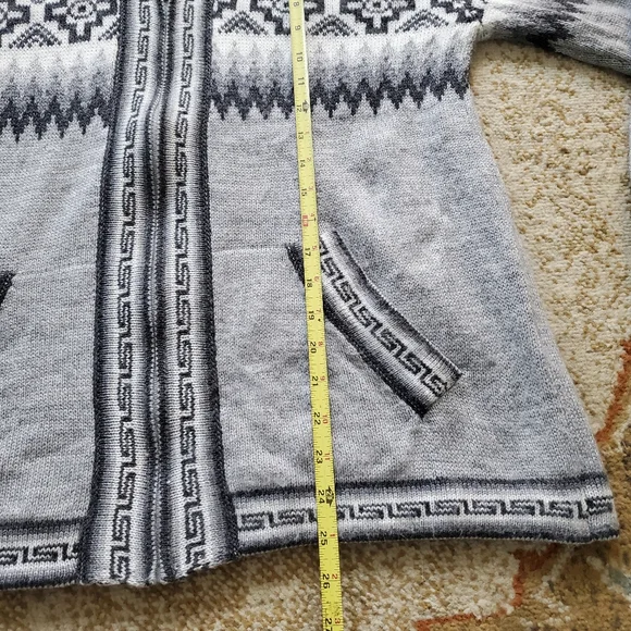 AMERICAN SOUTH SIDE Peruvian Alpaca Wool Blend Zip Sweater L - Picture 9 of 11